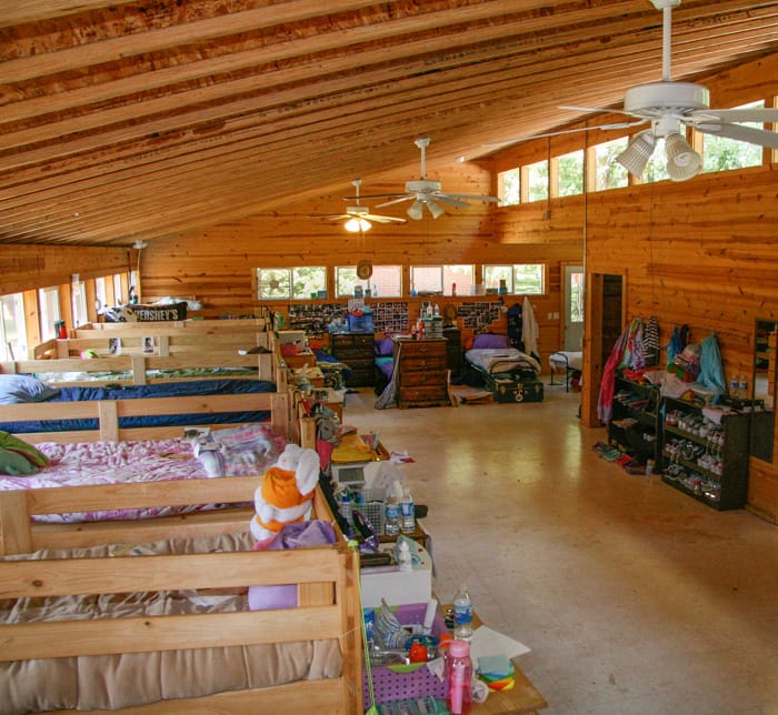 Interior of girls bunk